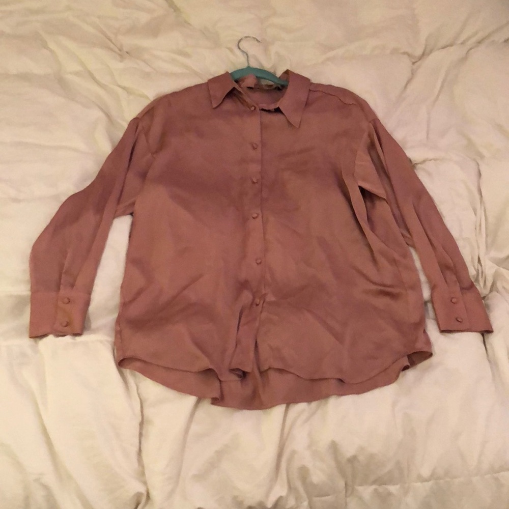 Cute rose gold button up from Zara size small